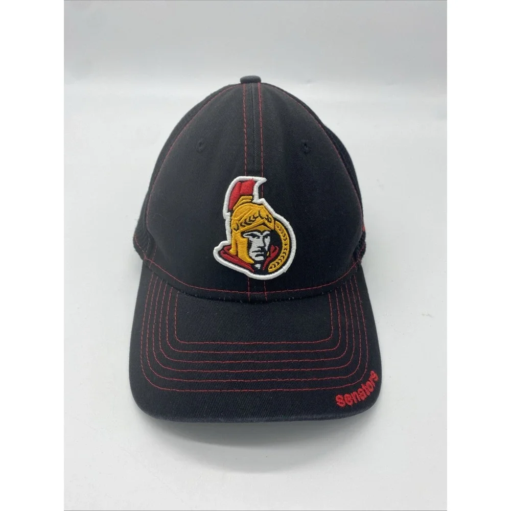 OTTAWA SENATORS HAT CAP NHL NEW ERA 59FIFTY Stretch-fit L-XL Red Stitching